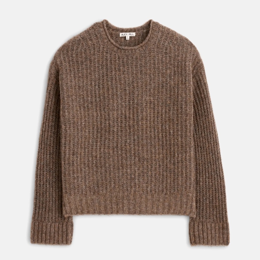Alex Mill Normandie Alpaca Sweater in Walnut, Medium, Brand New Never Worn